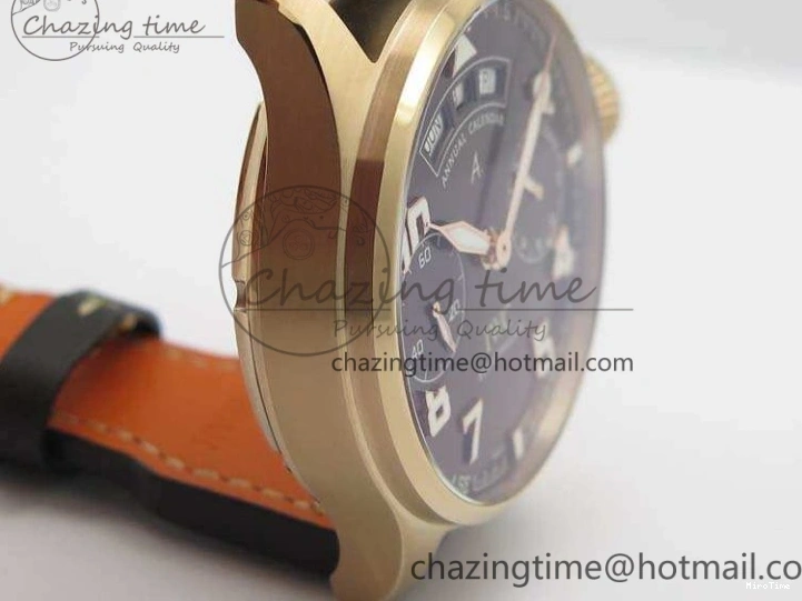 MIROTIME 0125 Popular Big Pilot Real PR IW502706 RG YLF 1:1 Best Edition Brown Dial On Calfskin Strap A 7223